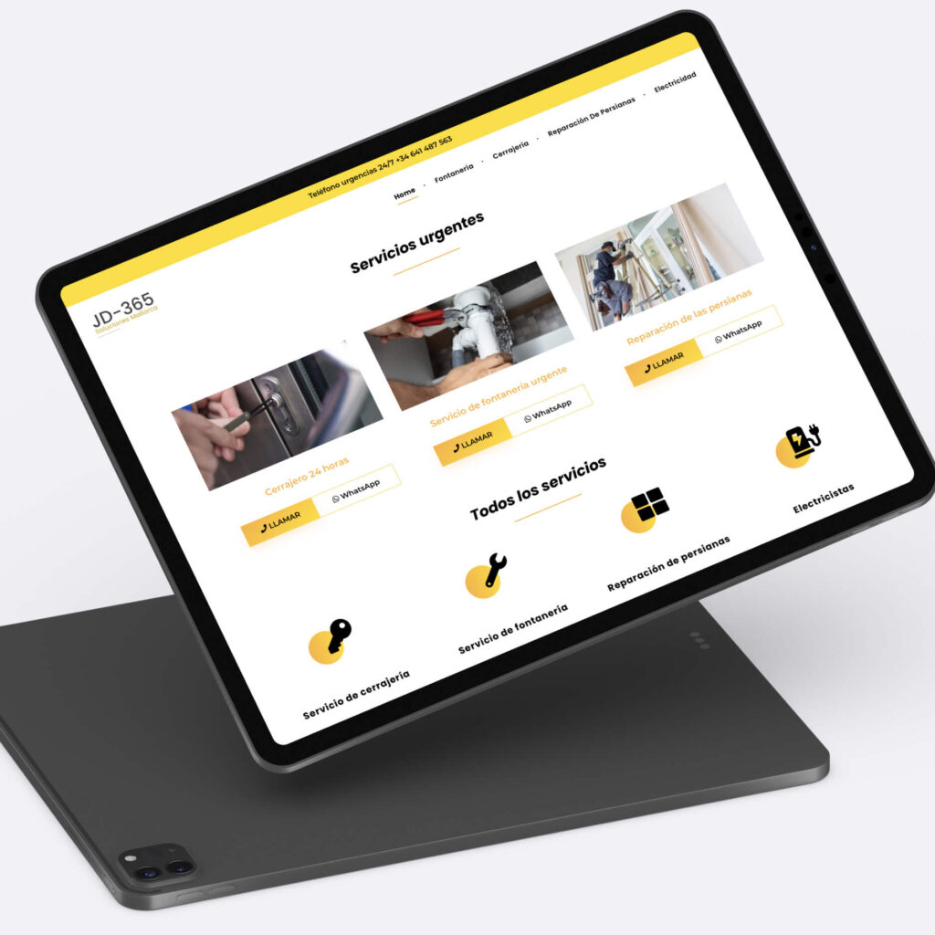 optimized Website for urgent services