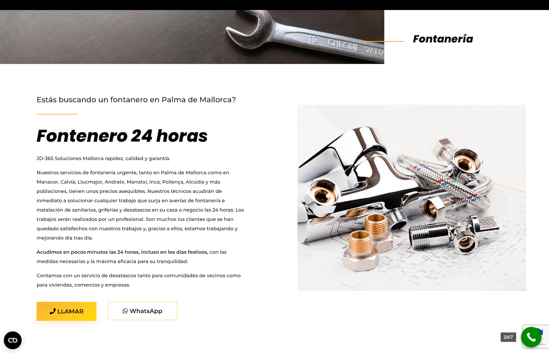 optimized Website for urgent services