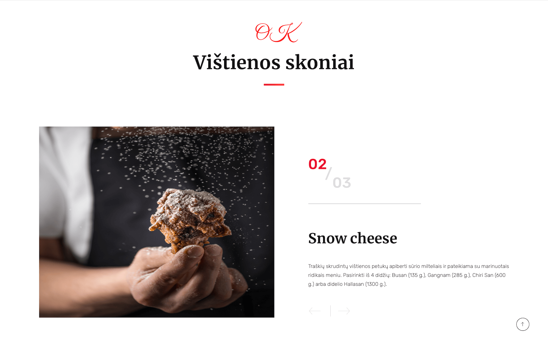 Web design for a Korean restaurant: OK Korean Chicken