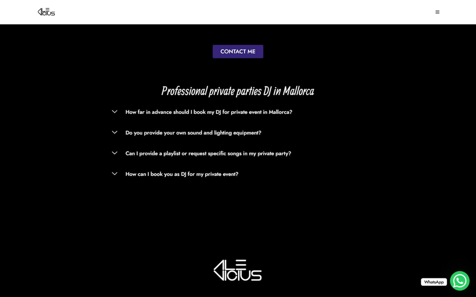 SEO optimized website for DJ