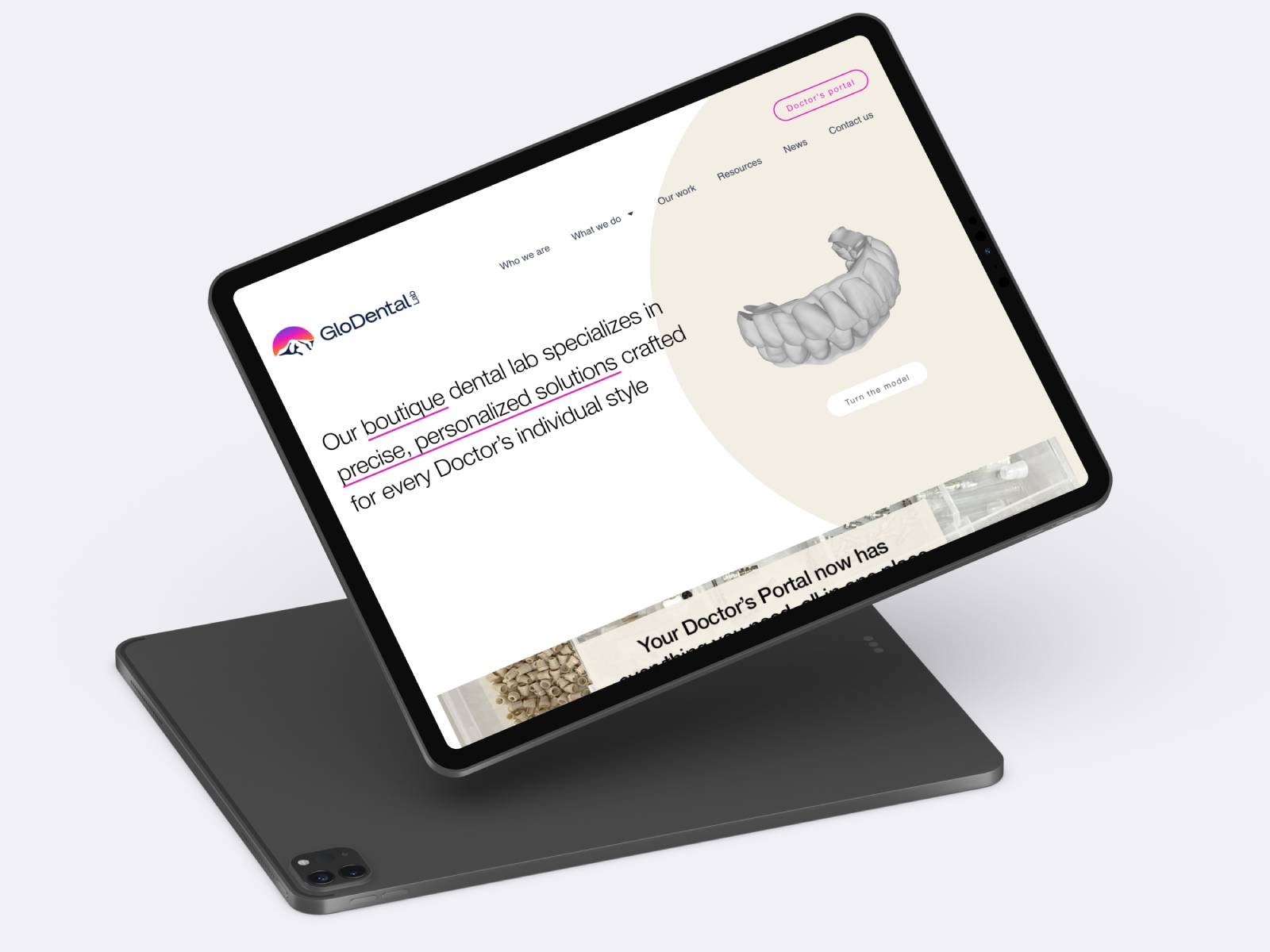 Dental Lab website, designed by Vicius, web design online, UI/UX Designer