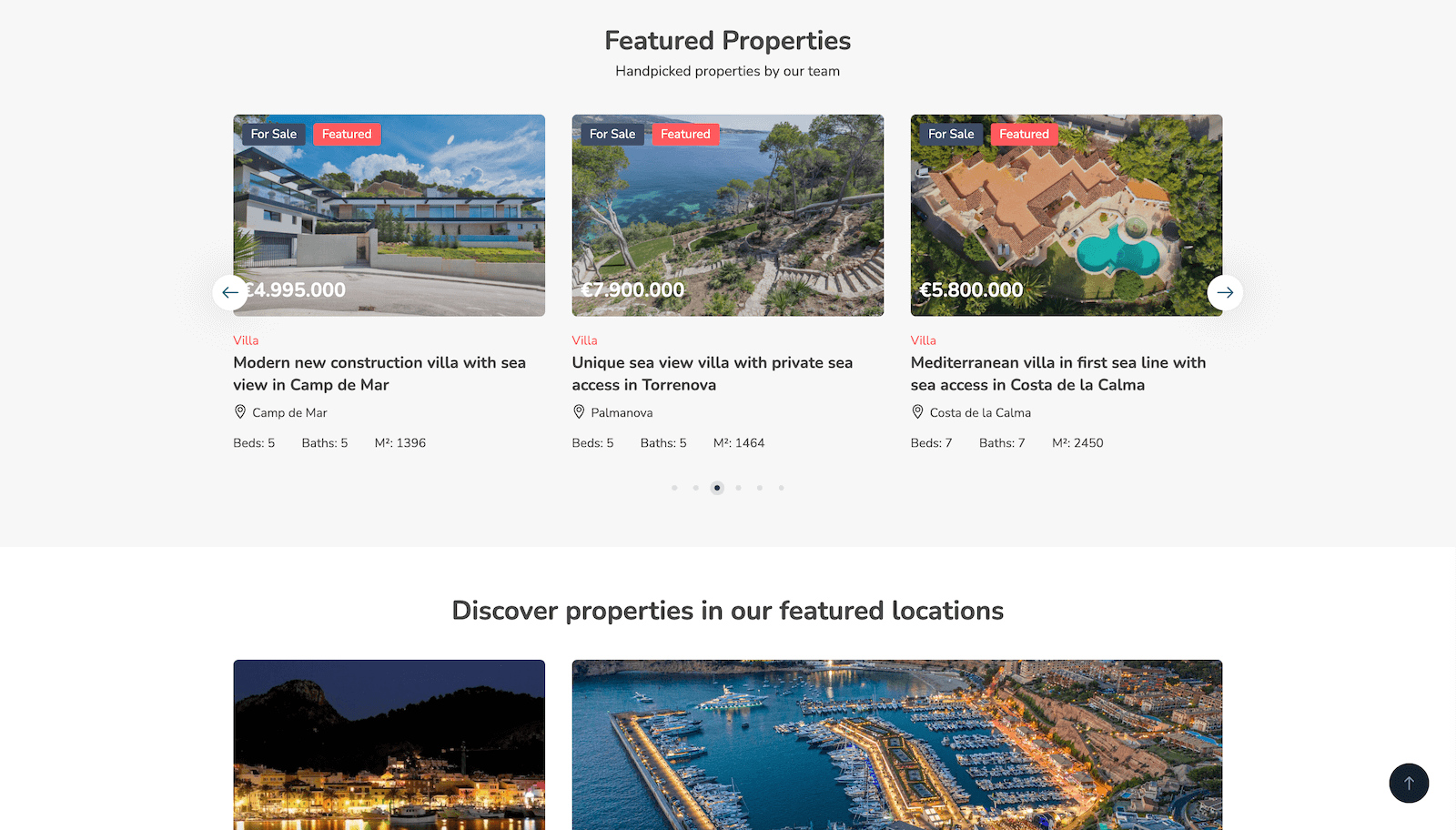 Website for a real estate agency designed by Vicius