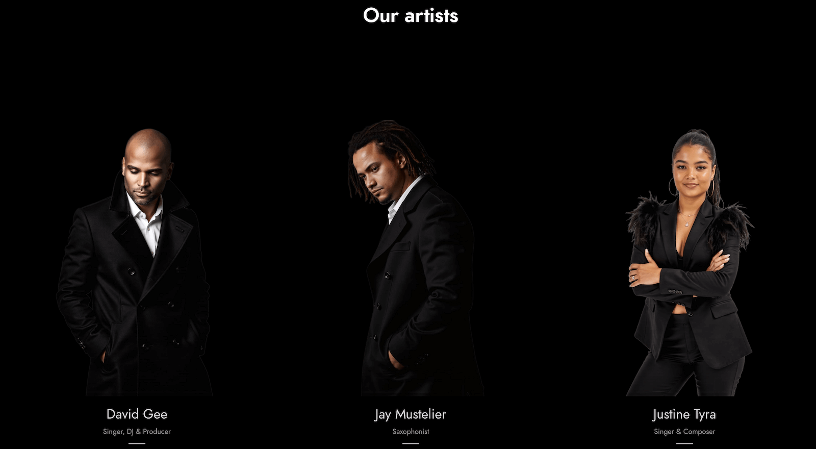 Music label Webpage design